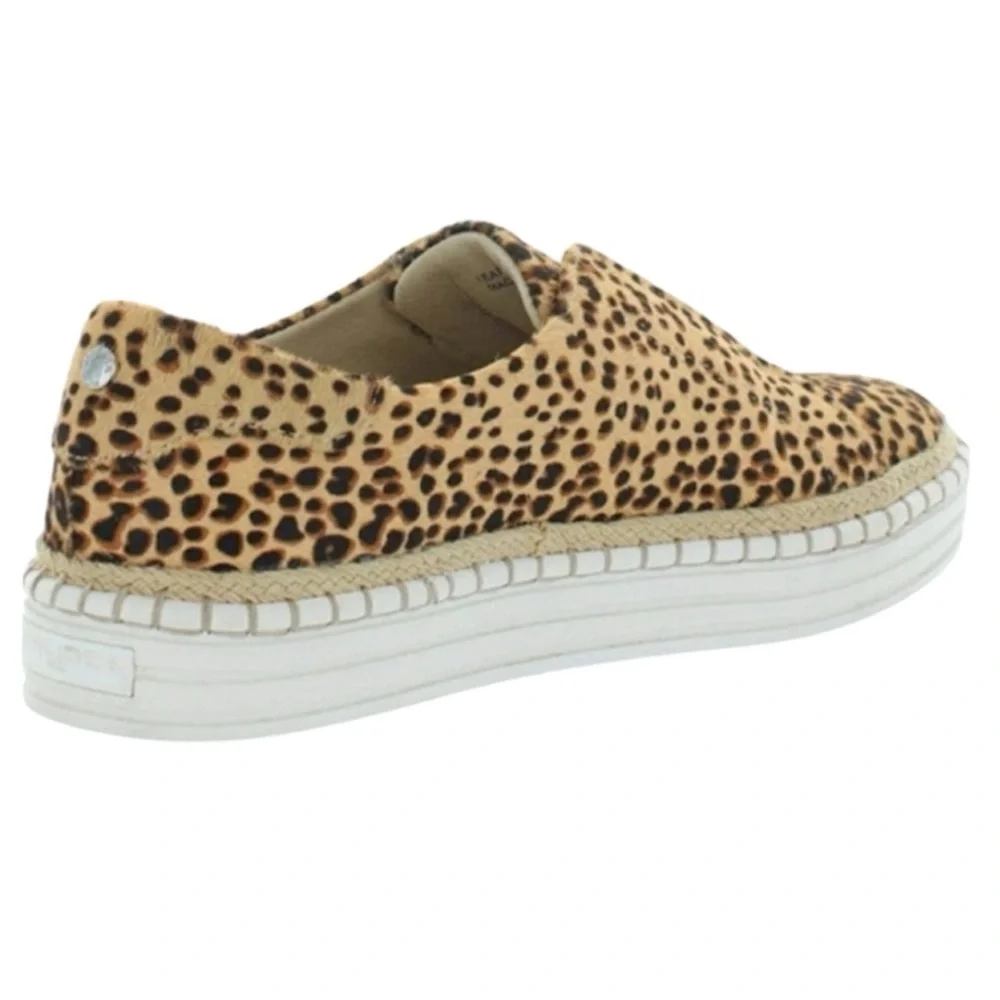 ANTHROPOLOGIE J/Slides Karla Leopard Print Espadrille Shoes sz 9